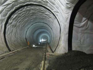 ژئوممبرین VLDPE برای آب بندی تونل